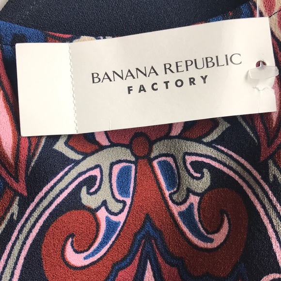 Banana Republic sleeveless navy print sheath dress NEW - Picture 9 of 11